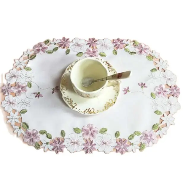 Современная кружевная атласная подстилка коврик для журнального столика с