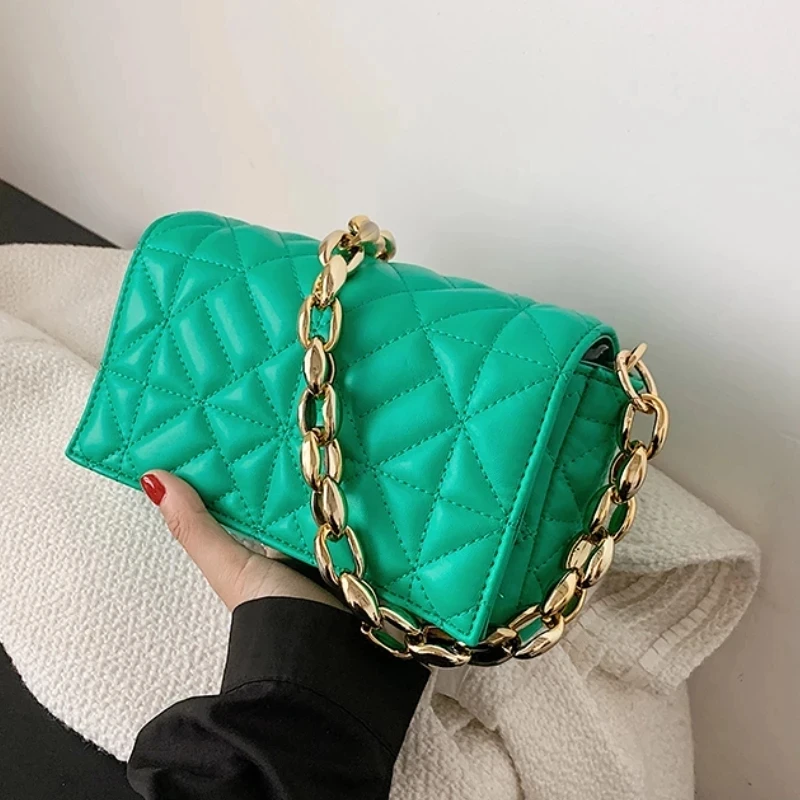 

Сумка на плечо женская из экокожи, на толстой цепочке, 8 цветов