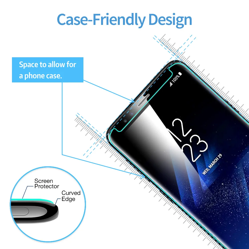ESR 9H Защитная пленка для samsung Galaxy S9 3D изогнутая полноэкранная крышка для samsung S9 Plus закаленное стекло