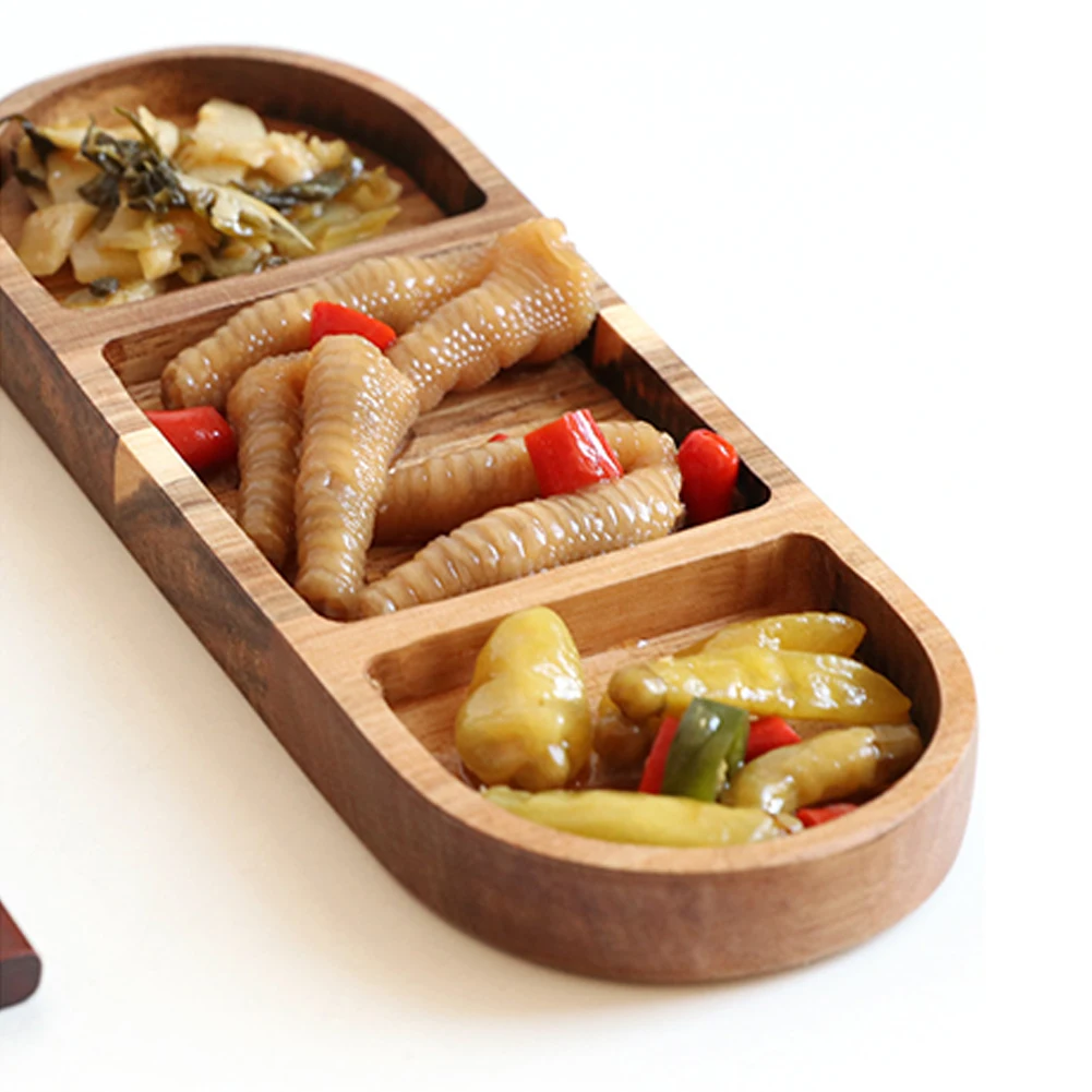 Поднос для чая в стиле ретро деревянная тарелка кастрюля бара сервировочное