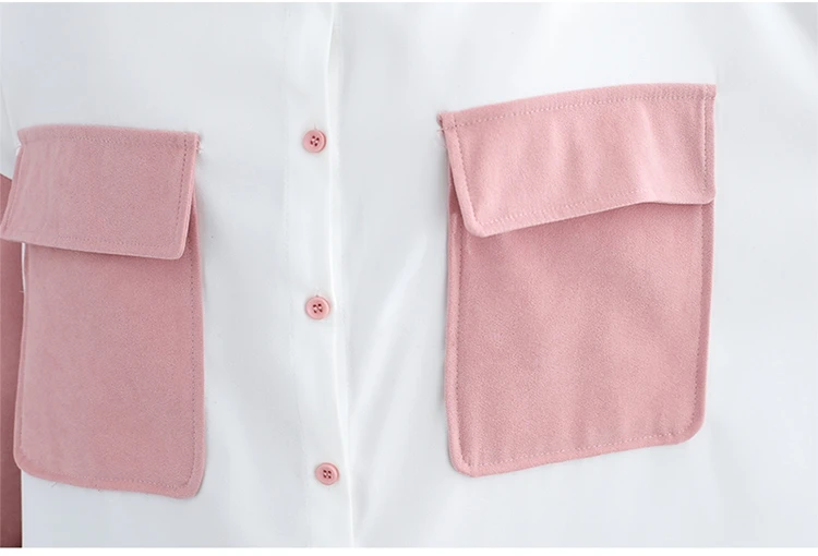 

Suitlionbutf 2020 Spring Plus Size Blouse Women WhitePink Patchwork Loose Blusas Mujer BatwingSleeve De Moda Vadim Shirt Vintage