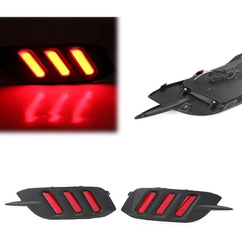 1 пара Красный Светодиодный отражатель заднего бампера тормозной задний