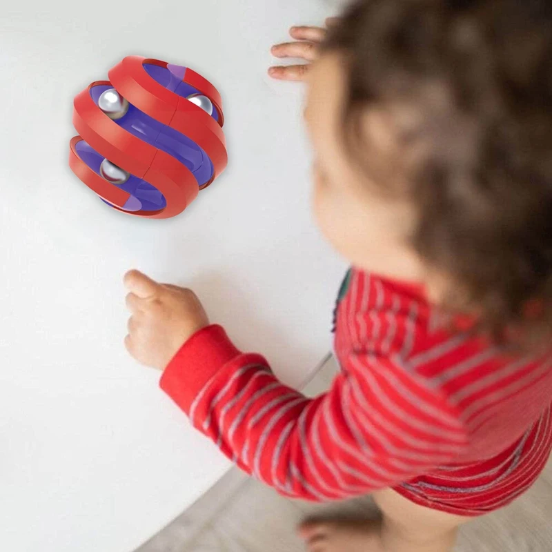 Starry Sky Rotating Bean Toys Decompression Small Beads Spinner Magic Cube Stress Relieve Puzzle Track Ball for Kids Adult |