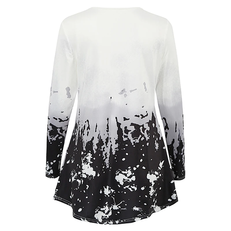 Блузка женская с V-образным вырезом и длинным рукавом большого размера | Женская