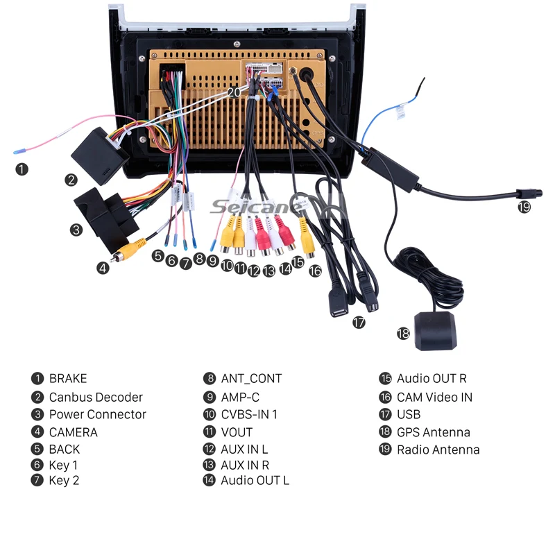 Seicane 9 дюймов 2 din Android 10 0 GPS головное устройство автомобильное радио для VW Volkswagen Polo