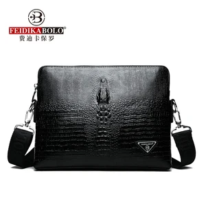 feidikabolo alligator pattern mens shoulder bag 2021 new high quality black men bags fashion business leather man messenger bag free global shipping