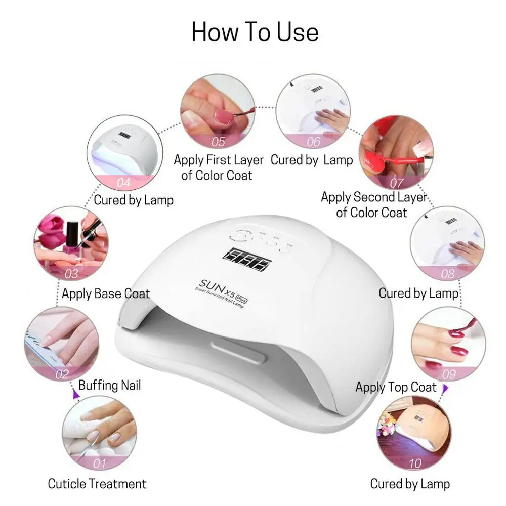 Светодиодный лампы для ногтей маникюра маникюрная Сушилка ультрафиолетовая