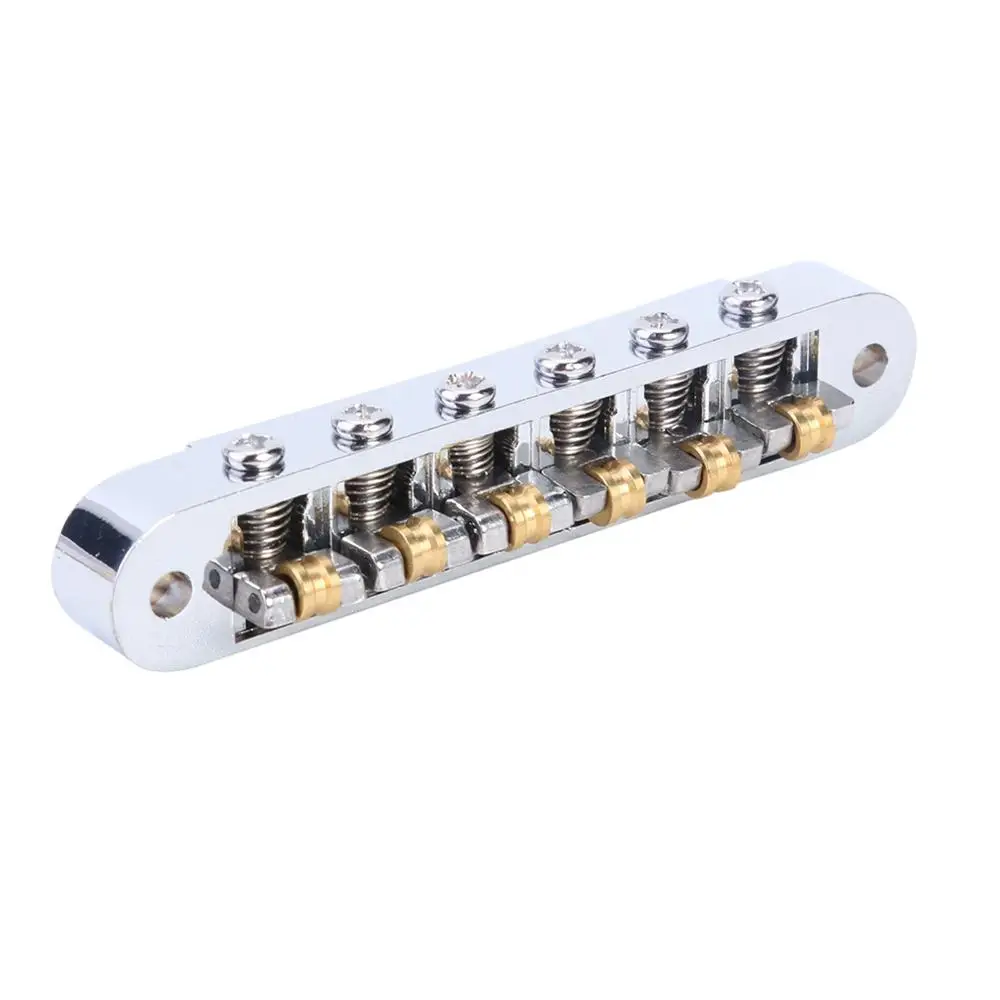 einstellbare tune o matic brücke roller sattel mit schrauben für lp epi elektrische gitarre instrumente gitarre gadgets silber free global s