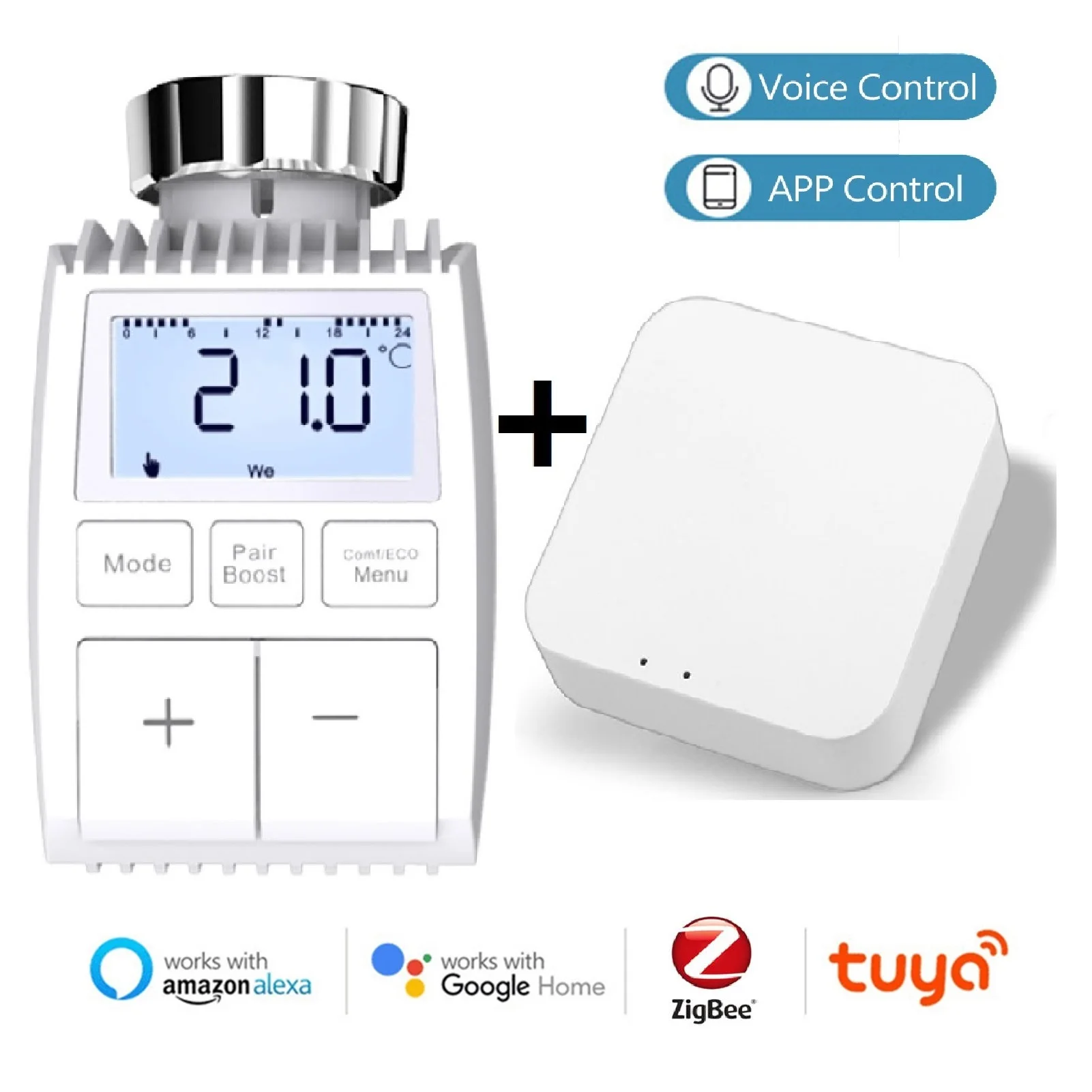 Термостат с клапаном радиатора Tuya Zigbee 3 0 контроллер температуры TRV