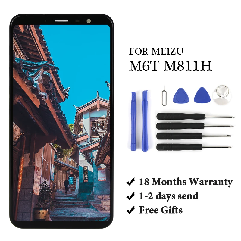 

1 шт. ЖК-дисплей 5,7 дюйма для Meizu M6T ЖК-экран с рамкой Сенсорная панель дигитайзер для Meizu M6T/Meilan 6T M811Q M811H ЖК-дисплей