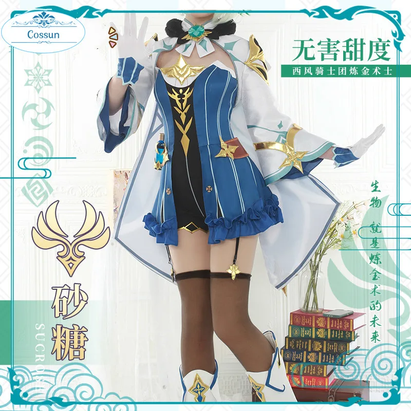 

Anime Genshin Impact Sucrose Cosplay Costume Game Suit Lovely Lolita Dress Uniform Halloween Outfit For Women Girls New 2020