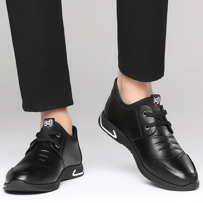 

Spring 2021 Casual Shoes Men Black Brown Casual Shoes For Male Luxury Brand Man Fashion Shoes Rubber Sole Mens Flat Shoe