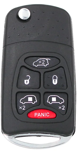 

KEYECU 10 PCS/LOT Modified Flip Remote Key Shell Fob Case 2 / 2+1 / 3 / 4 /5 /6 Button For Chrysler for Dodge for Jeep Durango