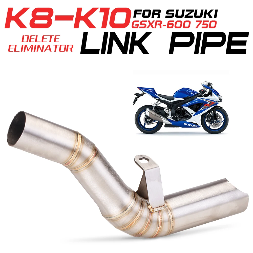 

For SUZUKI GSXR 600 750 K8 K9 L1 GSXR750 GSXR600 2008 2009 2010 Exhaust Escape Link Pipe Catalyst Delete Eliminator Enhanced