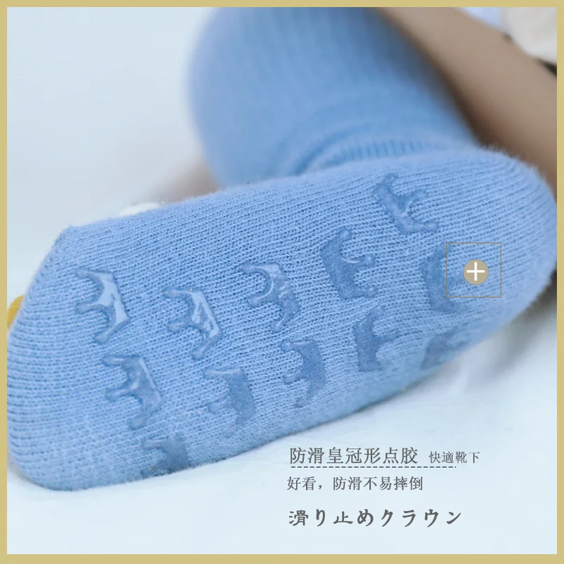 Нескользящие Детские носки с резиновой подошвой для новорожденных обувь