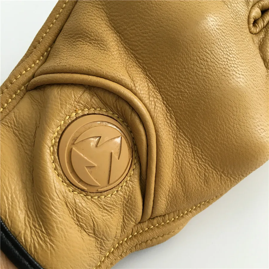 Винтажные Кожаные Мотоциклетные Перчатки мотоциклетные перчатки из натуральной