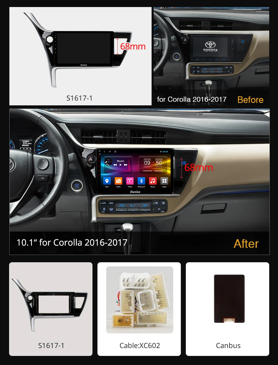 Ownice 10 1 &quot360 Panorama DSP Android 9 0 k3 k5 k6 Octa Core автомобильный dvd-плеер для Toyota Corolla 2016 2017 4G LTE