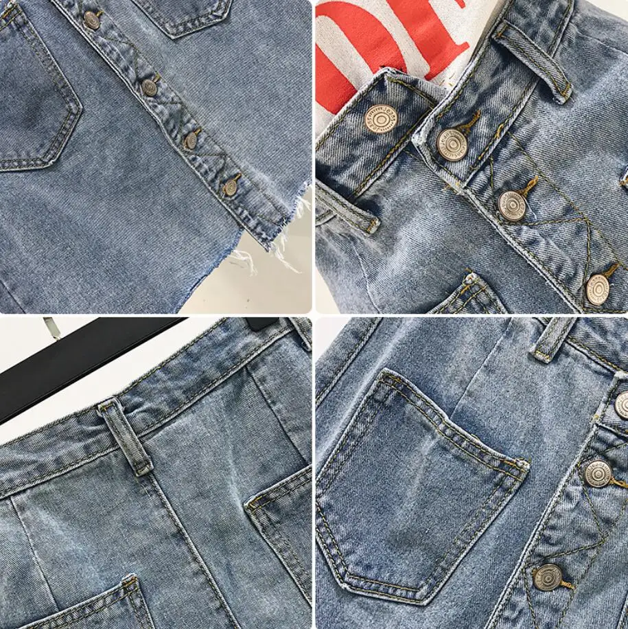 

Women Irregular Denim Skirts 2020 summer Solid Single Breasted High Waist Slim A-Line Jeans Skirts Plus Size 5XL r164