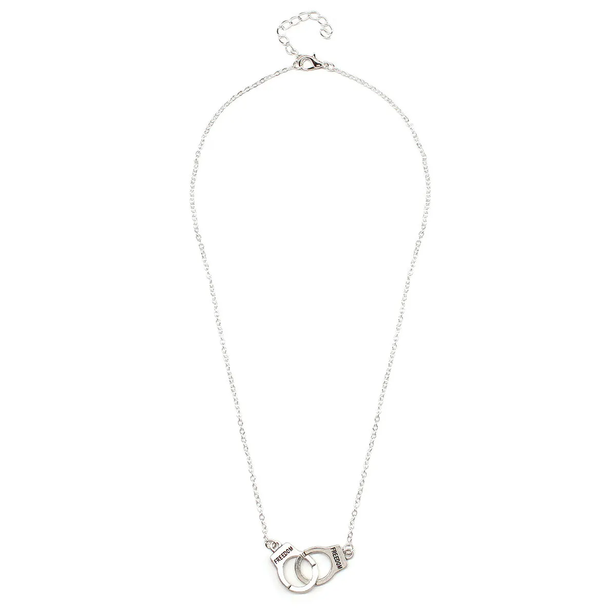 Модная популярная подвеска &quotнаручники&quot серебряного цвета металлическая