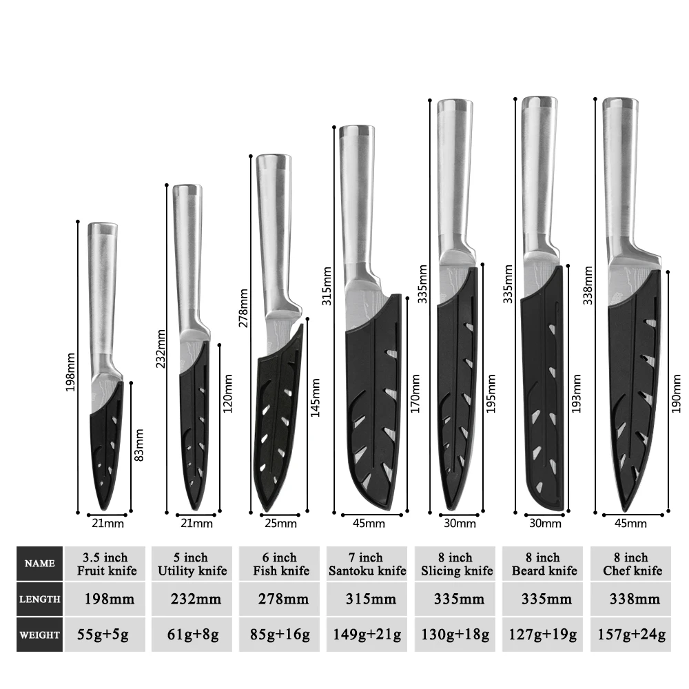 XYj японский набор ножей шеф повара фруктовый нож Santoku для обрезки нарезки хлеба