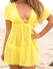Женский шифоновый пляжный купальник Meihuida, летнее пляжное платье-накидка с V-образным вырезом, пляжная одежда