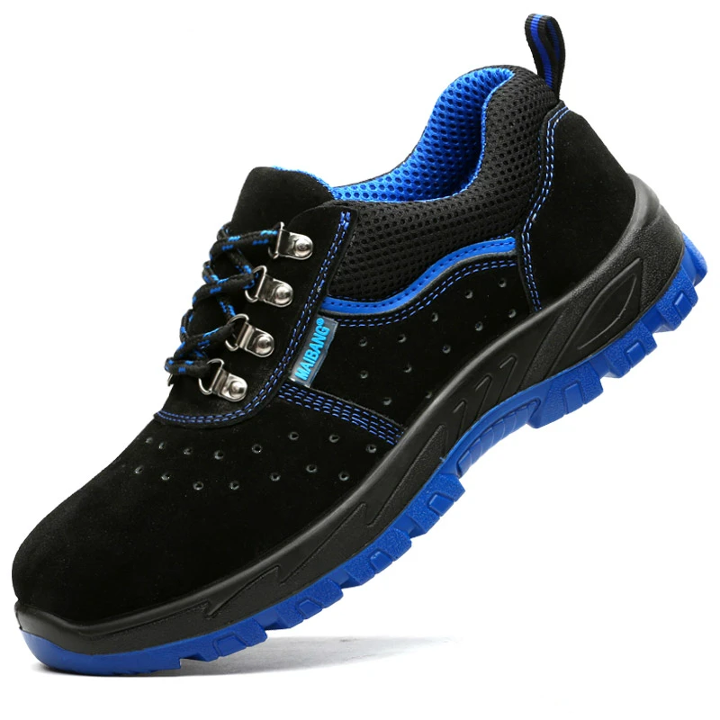 

plus size men casual breathable steel toe caps working safety shoes construction site worker summer shoe tooling security boots