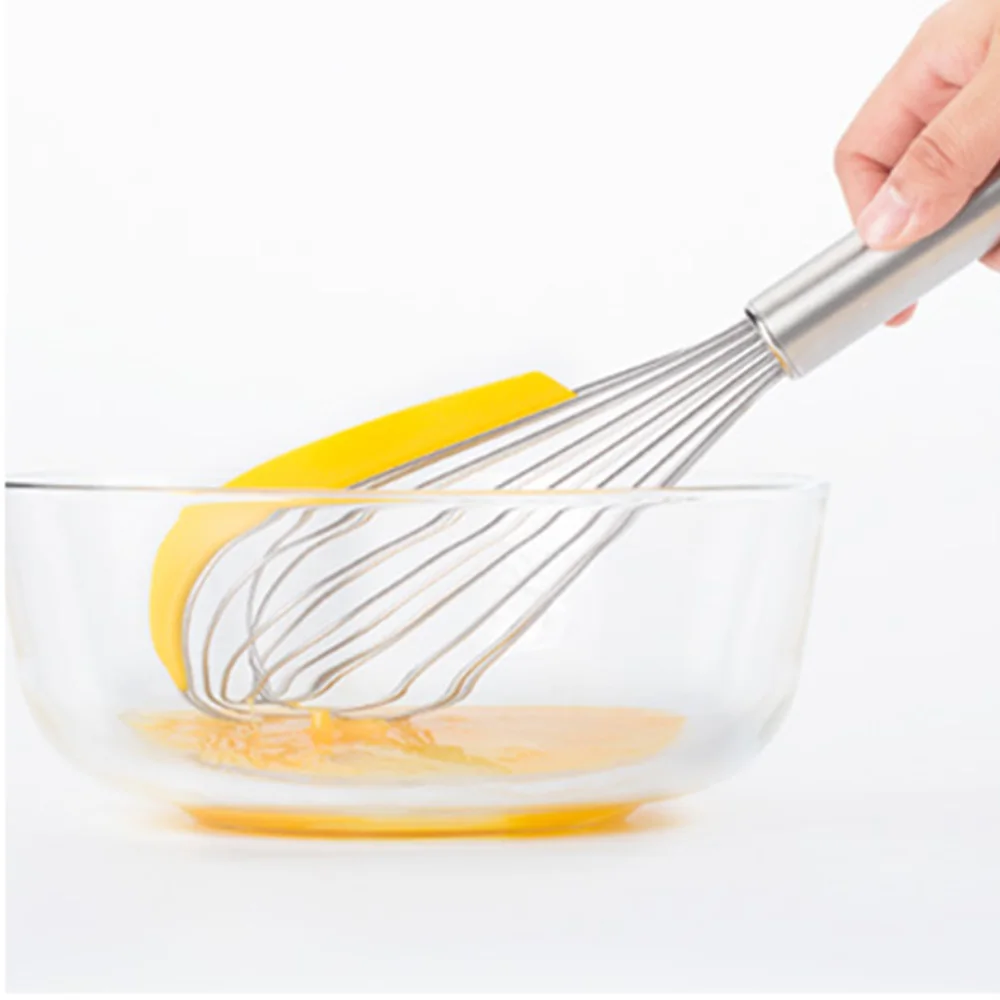 

1PC Stainless Steel Household Egg Beater Wired Whisks Egg Separator Set Kitchen Whisk Egg Beater for Whisking Blensing Stirring