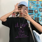 Женская свободная футболка lil peep в стиле хип-хоп, с буквенным принтом, летняя футболка Harajuku в стиле ольччан, повседневный шикарный топ с короткими рукавами