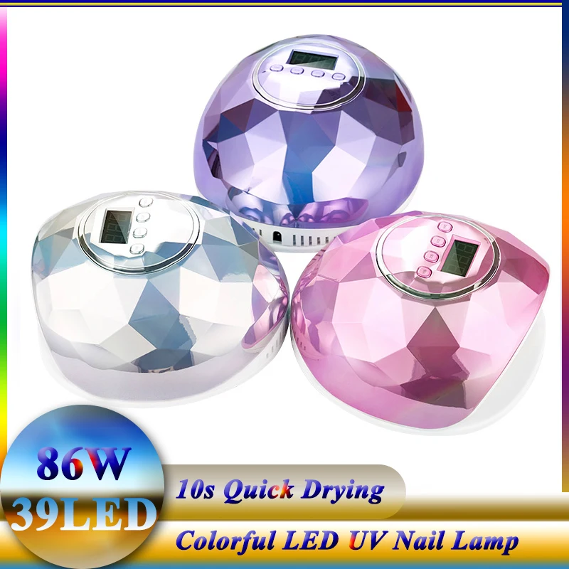 

86W UV LED Lamp For Manicure Professional Nail Dryer Nail Art Lamp Fast Curing Gel Polish Ice Lamp With Sensor Timer LCD Display