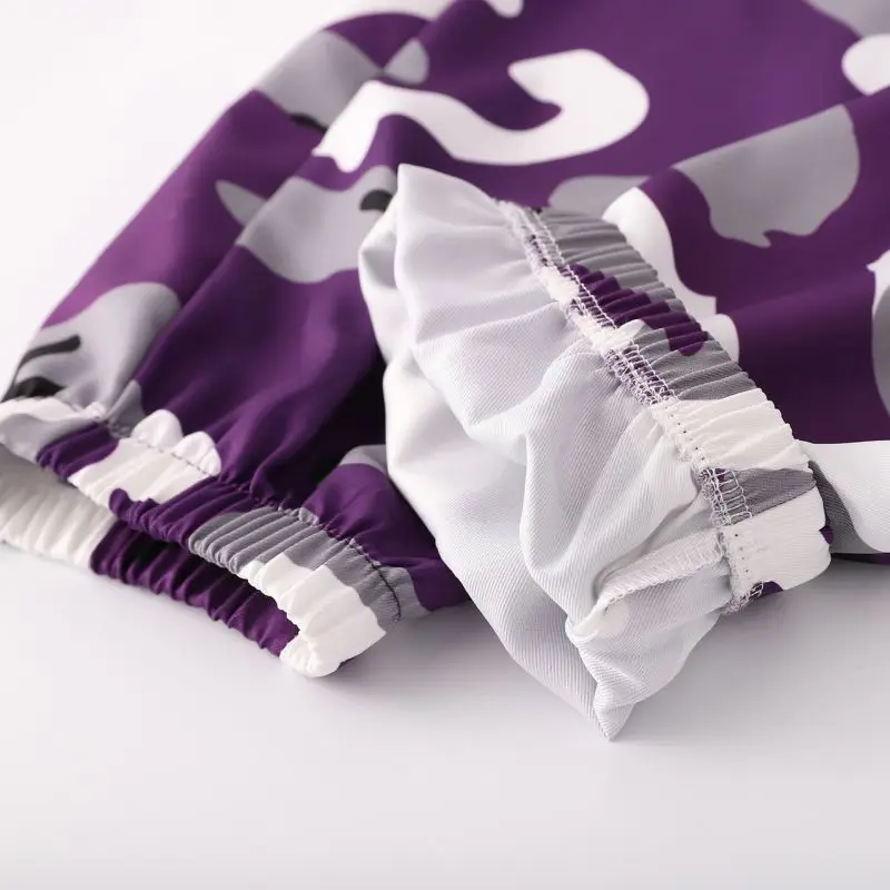 Модные женские свободные прямые джинсы с эластичным камуфляжным принтом брюки