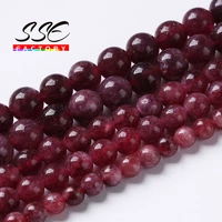6 8 10mm natural red garnet jades beads round loose spacer beads for jewelry making diy bracelet necklace accessories 15 strand