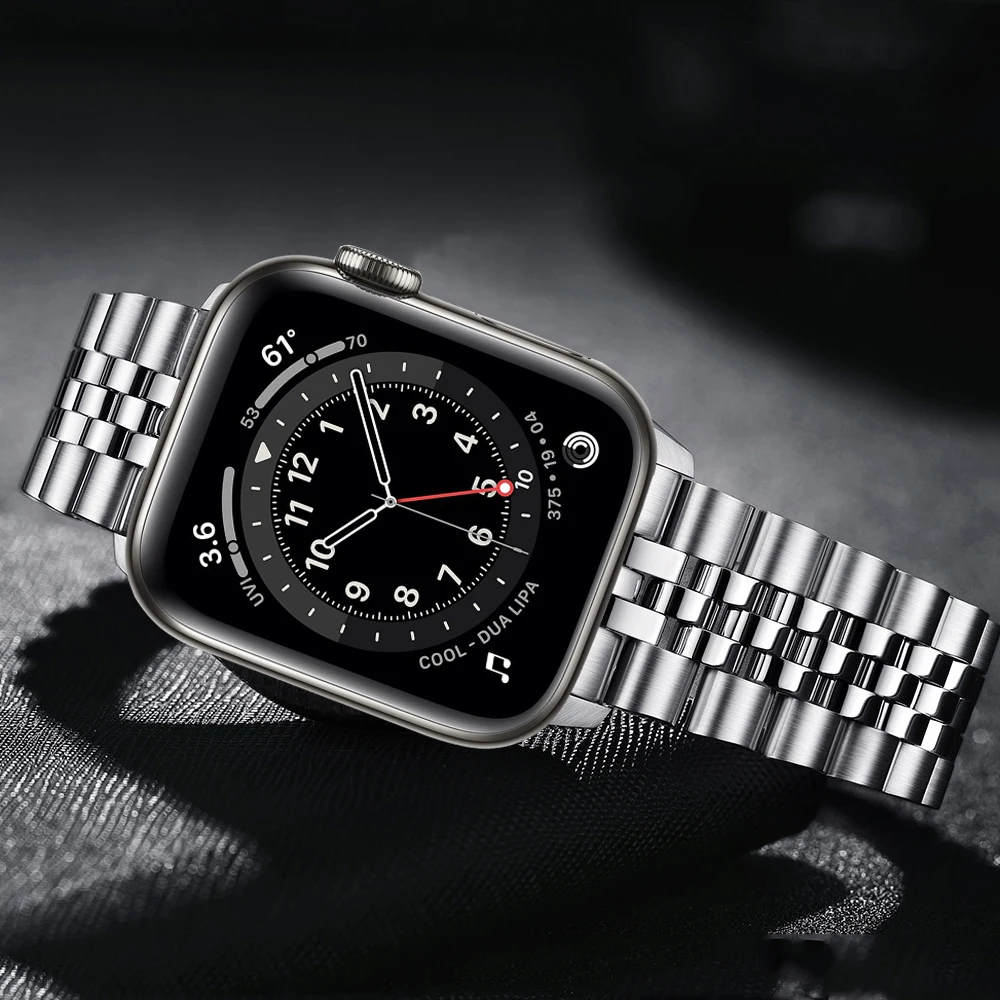 Браслет для наручных часов apple watch серии 6 5 4 se группа 44 мм 40 класса люкс из