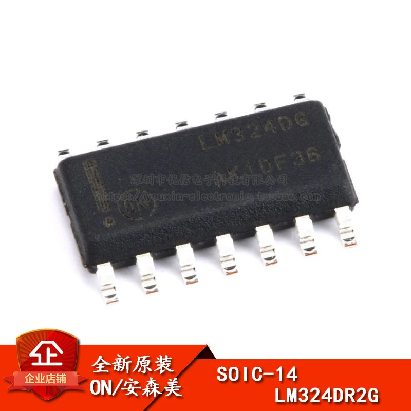 

10PCS on LM324DR2G SOIC-14 Quadruple Operational Amplifiers 1MHZ 0.6V/US IC Chip