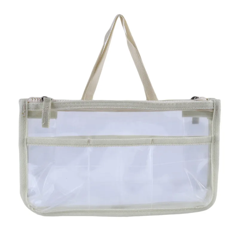 

2019 Multifunction Women Makeup Organizer Bag Handbag Purse Large liner Travel Insert Lady Casual Cosmetic Bag Travelling Bag