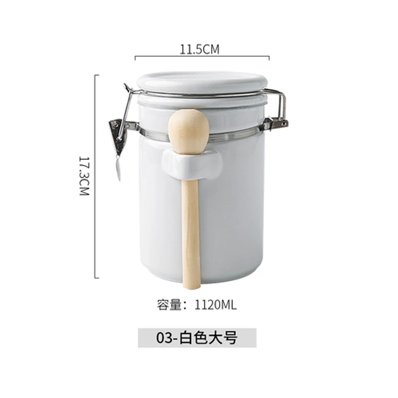 Creative ceramic large sealed cans with lid storage tank tea food bottle grain box jars canister kitchen stuff | Дом и сад