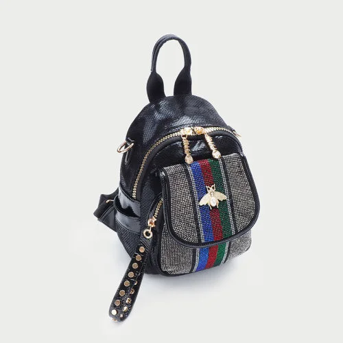 

Rhinestone Ita Women's Backpack Luxury Designer Rivet Mochilas Para Mujer Bolsa Feminina Travel School Mini Shoulder Bag