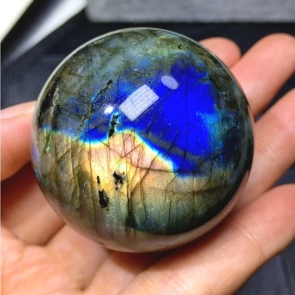 

120G Natural Labradorite Crystal Sphere Ball Madagascar