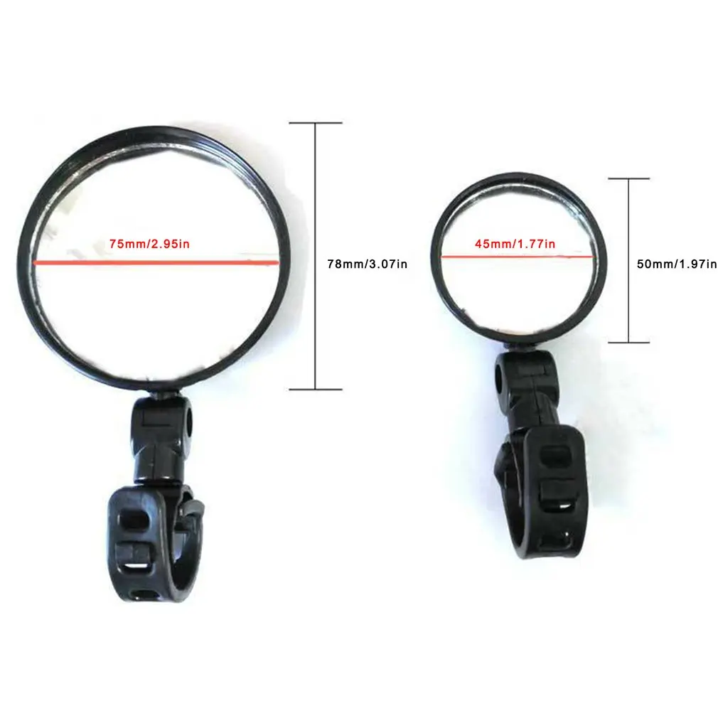 

High Definition Bicycle Rearview Handlebar Mirrors Cycling Rear View MTB Bike Silicone Handle Round Rearview Mirror