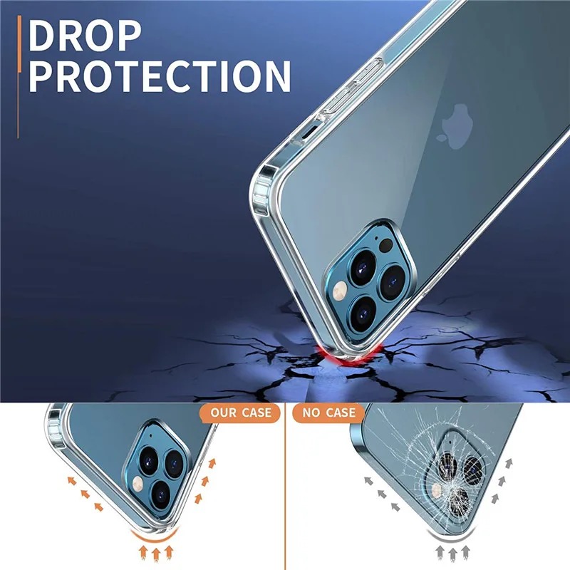 

Ultra Thin Crystal Clear Phone Case For iPhone 12 Mini 11 Pro Max XS XR X 8 7 Plus SE 2020 TPU Soft Silicone Transparent Cover