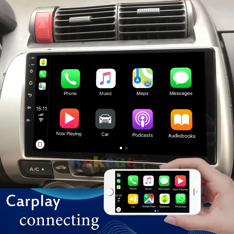 Автомагнитола Wekeao с сенсорным экраном 9 дюймов 1 Din Android 0 Dvd-плеер для Honda Fit Jazz 4G