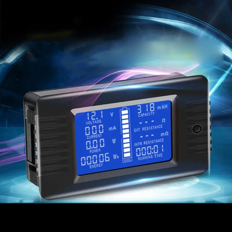 

DC 0-200V 0-300A Battery Tester Voltmeter Ammeter Power Voltage Current Impedance Capacity Energy Time Meter Monitor X4YD