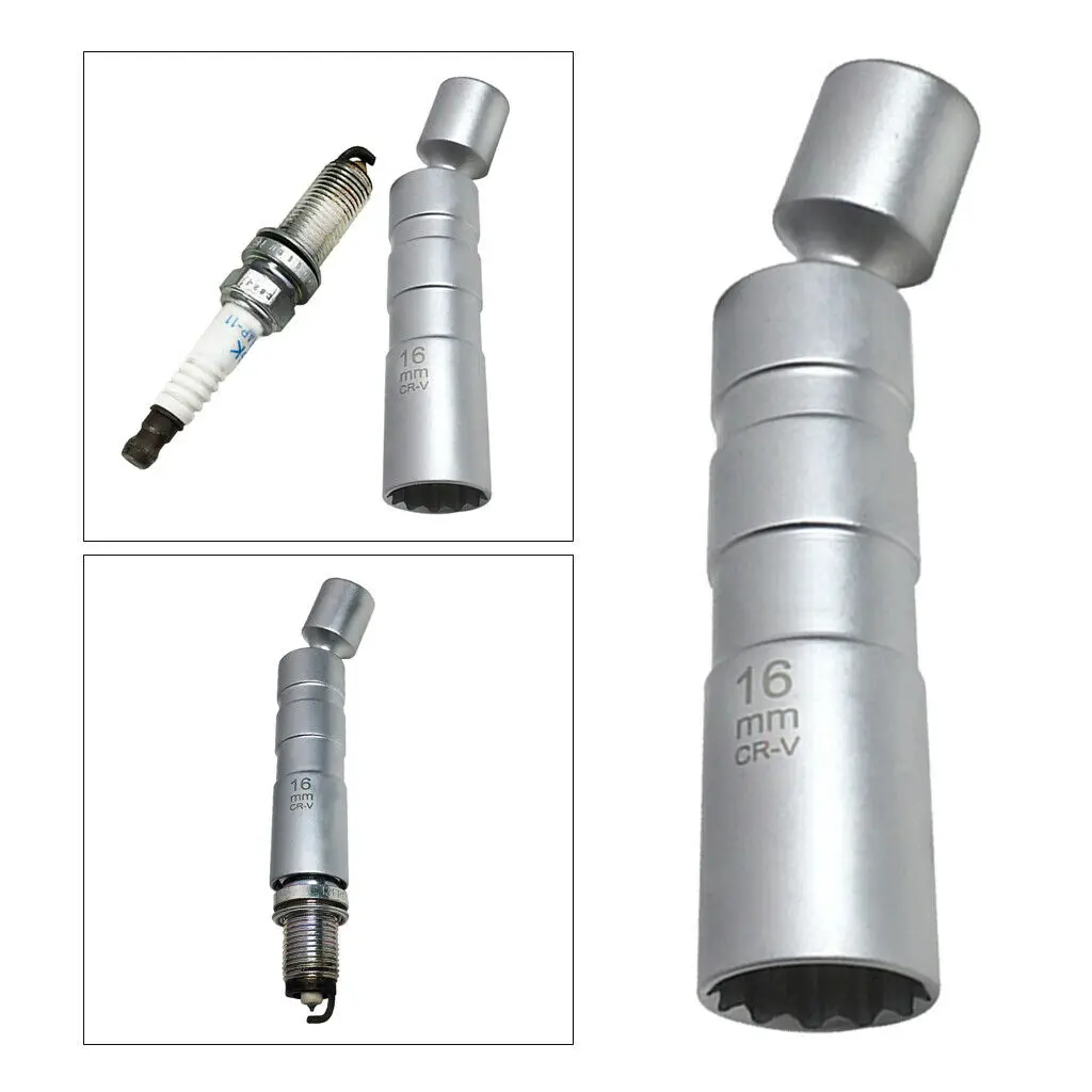 

Magnetic Spark Plug Sleeve Socket Universal 16mm Point Remover Wrench Car Removal Tool 12 Angle Thin Wall Repair Tool