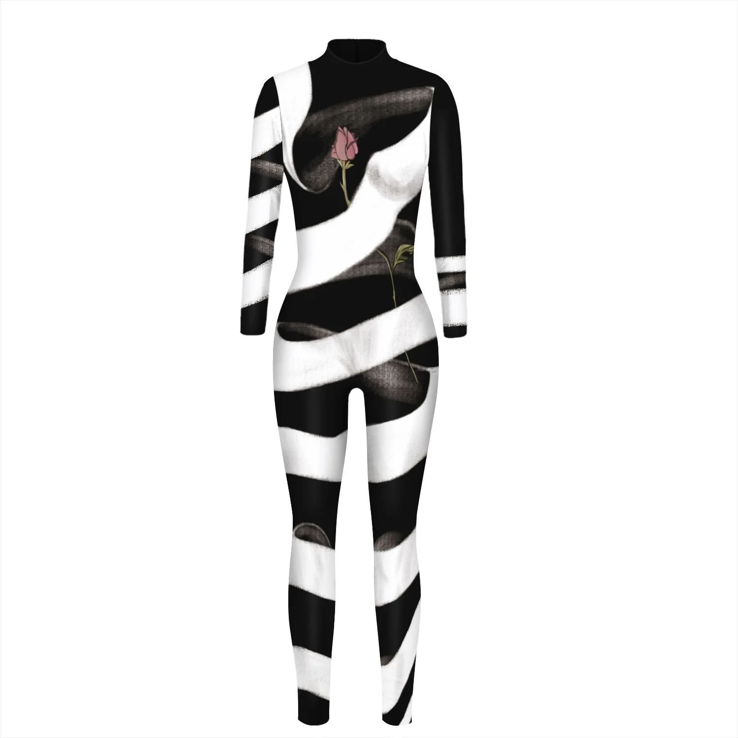 

Модные комбинезоны для косплея Zentai, комбинезоны с художественным принтом импрессиониста, Женский сценический костюм для выступления, женс...