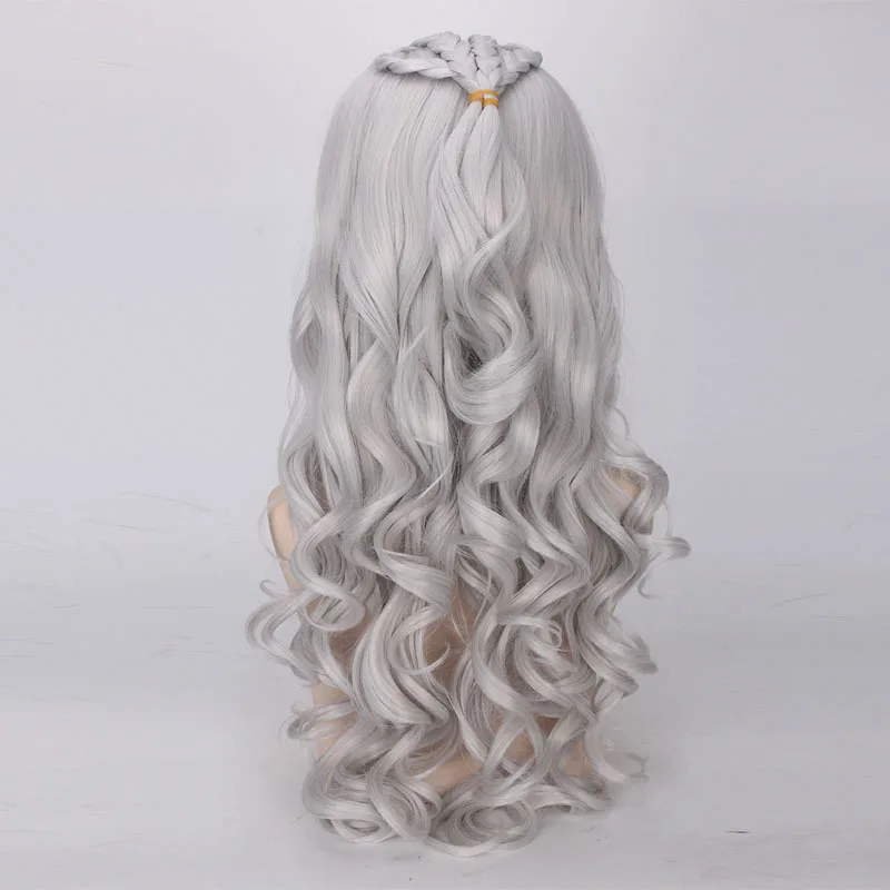 Дейенерис косплей парик Игра престолов Песнь Льда и Огня серебро блонд длинные