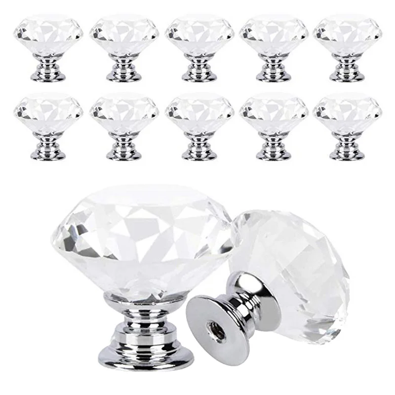 

12 Pack Diamond Shape Knob Cupboard Drawer Pull Handle Knobs Brand New Knobs And Handles For Furniture Drawers