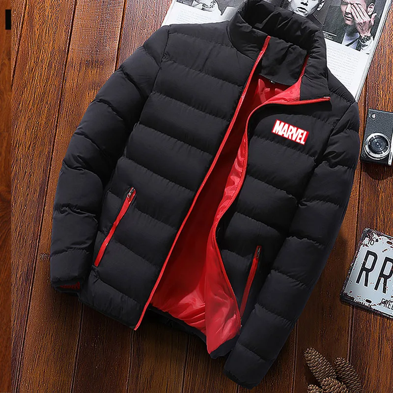 

New men's winter jacket printed long sleeve Baseball Jacket zipper windbreaker collar casual jacket men's coat men's clothing