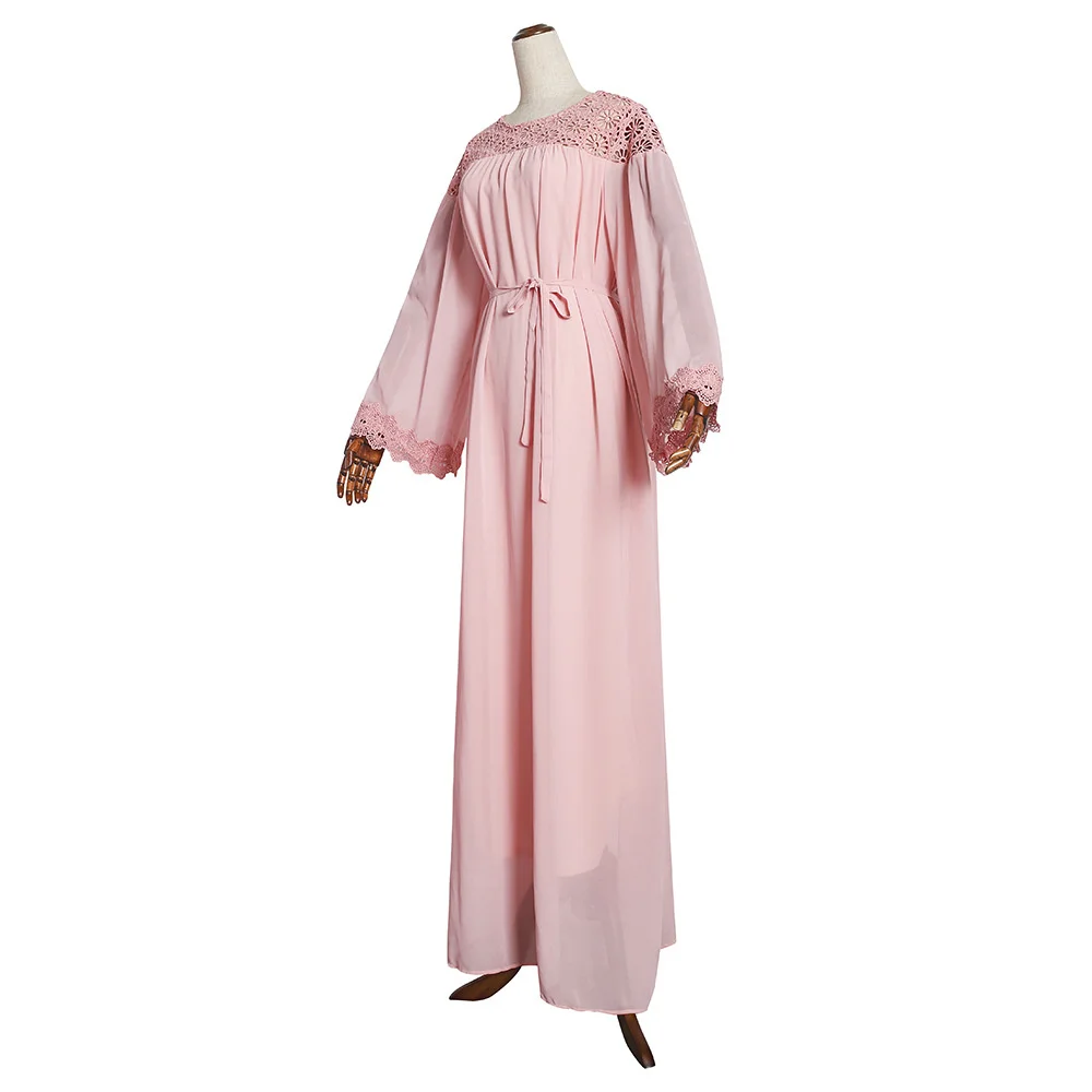 

Ramadan Eid Muslim Embroidery Abaya Chiffon Dress Cardigan Arab Islamic Hijab African Dashiki Jalabiya Long Robe Gowns Musulmane