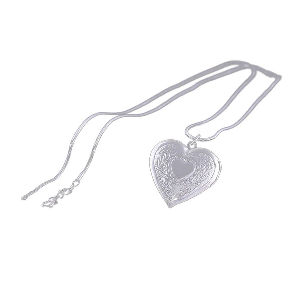 2020 оптовая продажа серебряное ожерелье в форме сердца медальон фото кулон