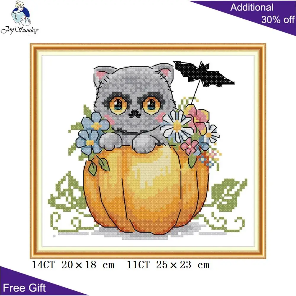 Домашний декор Joy Sunday Baby Cat DA383 DA384 DA386 DA390 Хэллоуин кошка цветок опылитель и бабочка