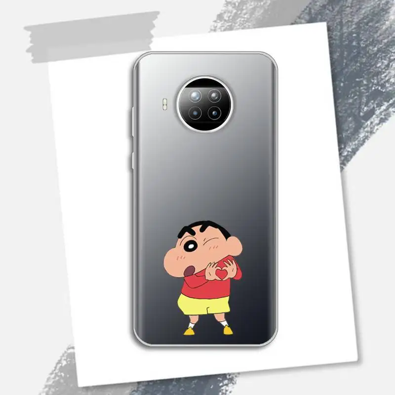 

Japan cartoon cute boy Crayon Shin-Chan friend Phone Case Transparent for xiaomi redmi note 8 9 9s 11 10t lite pro